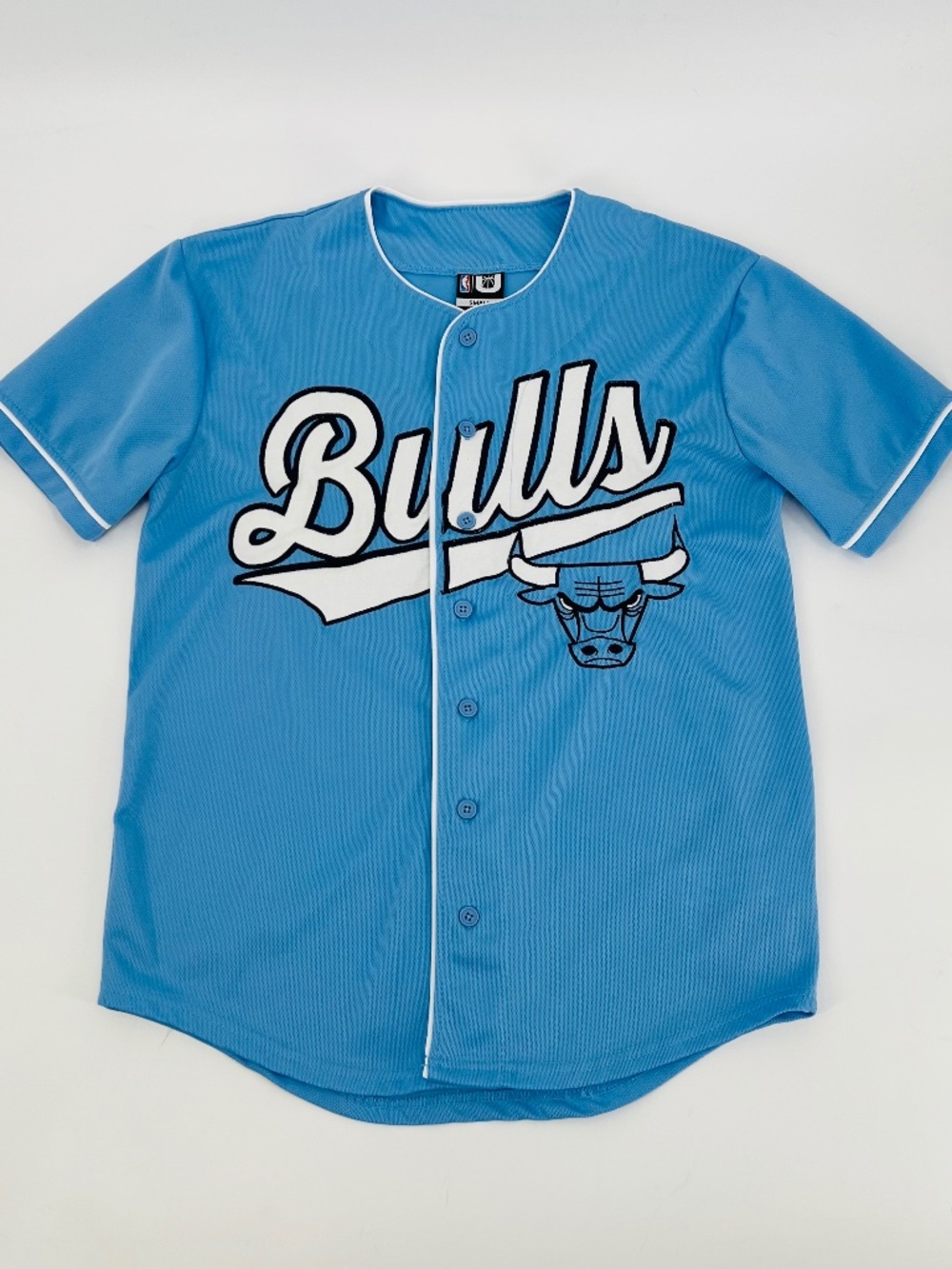 Chicago Bulls Button Down Jersey 66 Blue NBA Athleisure Streetwear Sports Unisex